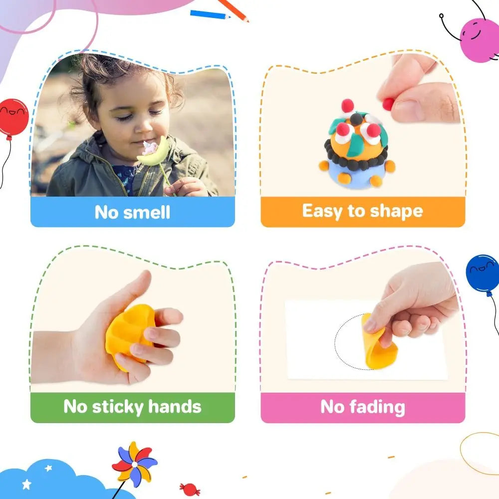 New 24/32 Colors High Quality Polymer Clay Blocks DIY with Tools Oven Bake Clay Colorful Lightweight Molding Plasticine Gift