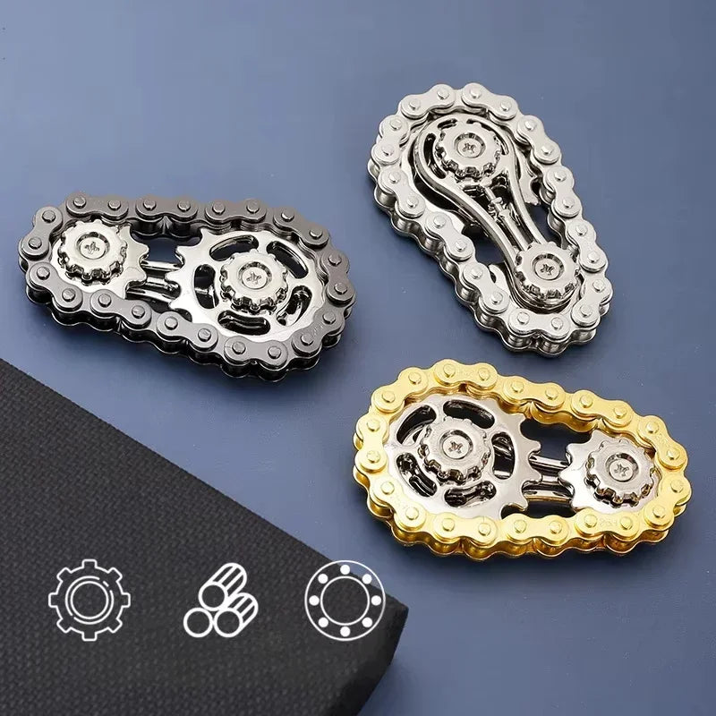 Metal Hand Spinner Chain Gear Toys Metal Fidget Spinner Adult Edc Fidget Focus Adhd Tool Office Stress Relief Toys