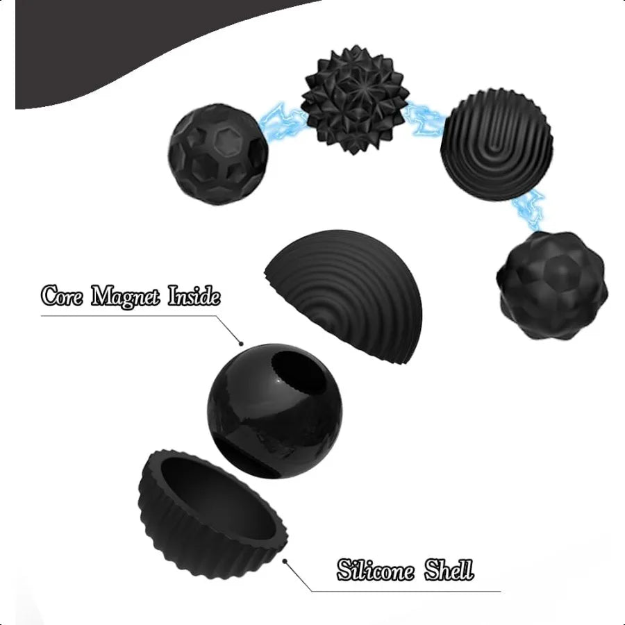 Magnetic Fidget Balls Toys Silicone Sensory Str Relief Toy for Adults Teens with Autism Anxiety ADHD Fidget Magnets Magnetic To