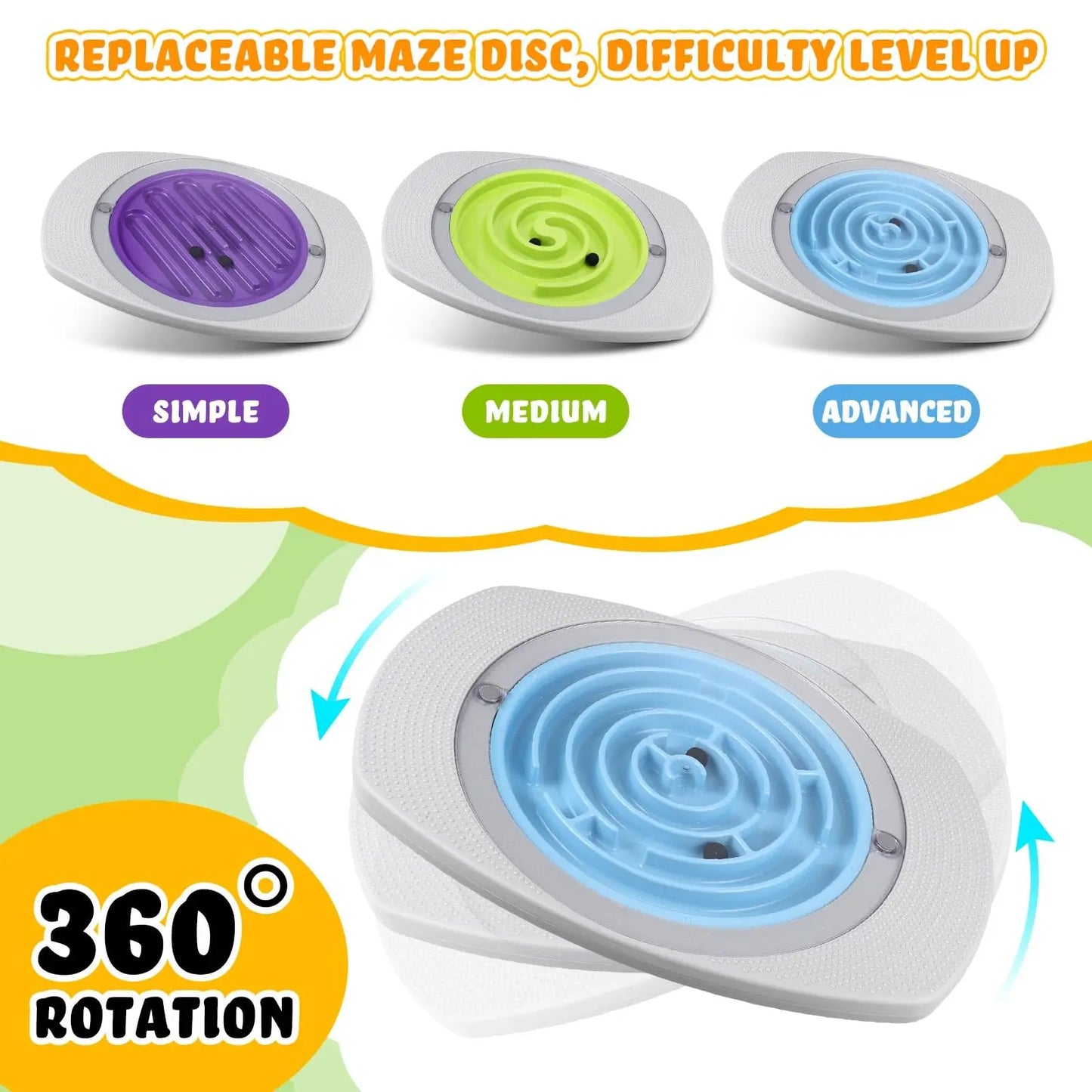 Labyrinth Balance Board Labyrinth Disks Plastic Rocker Maze Board with 2 Beads Wobble Disk Sensory Training Toys Twist Board
