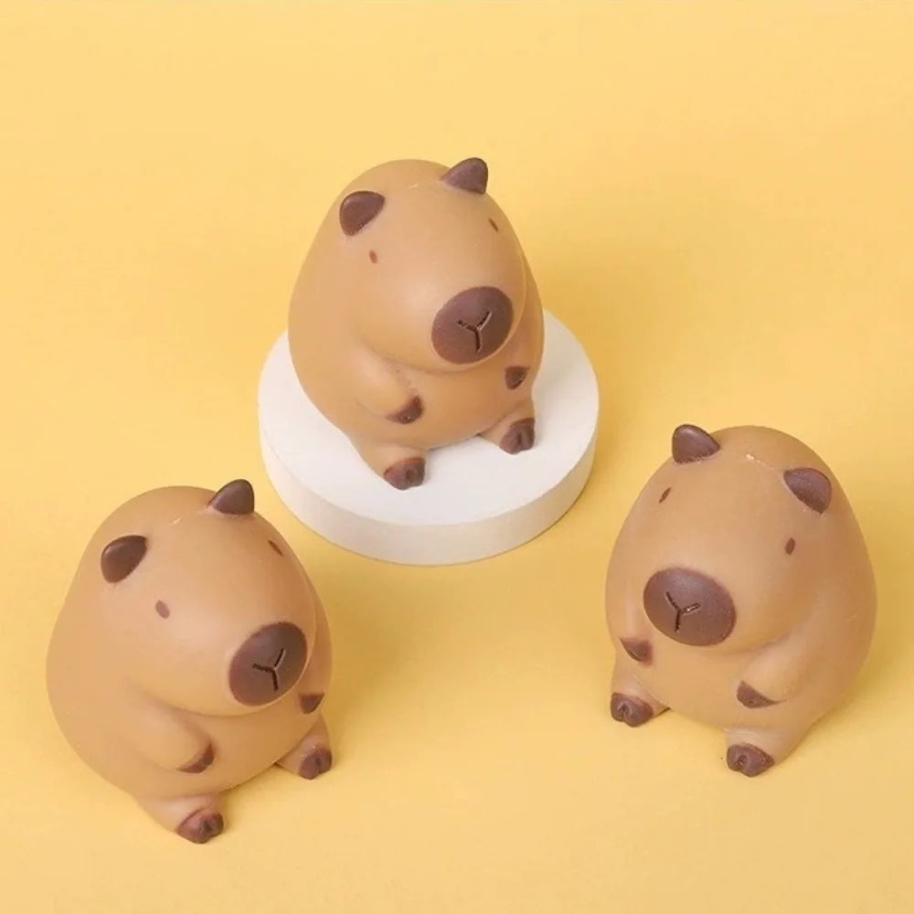 Cartoon Capybara Squeeze Toys Creative Pinch Stress Relief Decompression Toys Slow Rebund Fingertip Fidget Sensory Toy