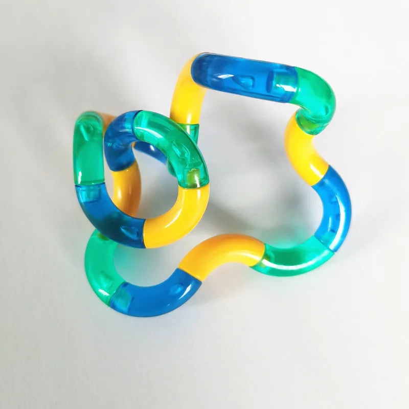 Deformable Rope Fidget Toy Deformation Rope Knot Pressure Stress Relief Toys Rrainbow Color Anti Stress Deformable Rope