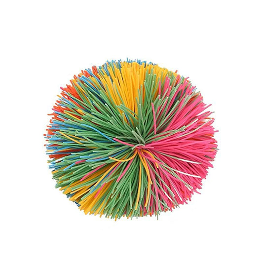 Rainbow Stress Balls for Kids & Adults - Colorful Stretchy String Sensory Fidget Toys for Anxiety Relief and Play
