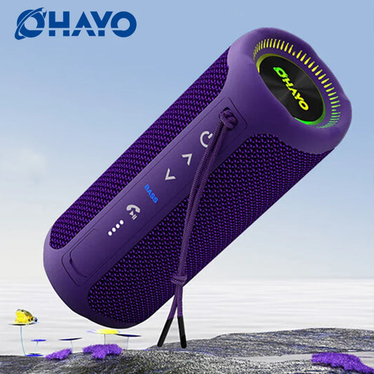 Ohayo X10max Portable Speaker 35W Bluetooth Speaker with RGB Lights Soundbar, Support AUX in, MicroSD,USB Play – Sensory Relief On‑Demand | Flexible Symptom Support