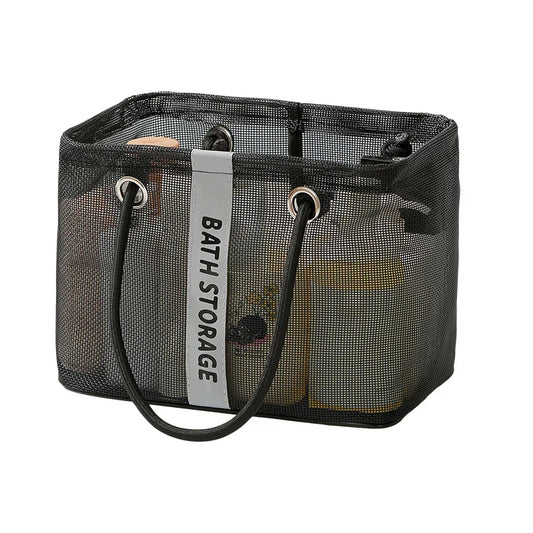 Collapsible Mesh Drain Basket 2in1 Travel Toiletry Swimming Organizer Large Portable Carry Handle Eco Friendly Storage