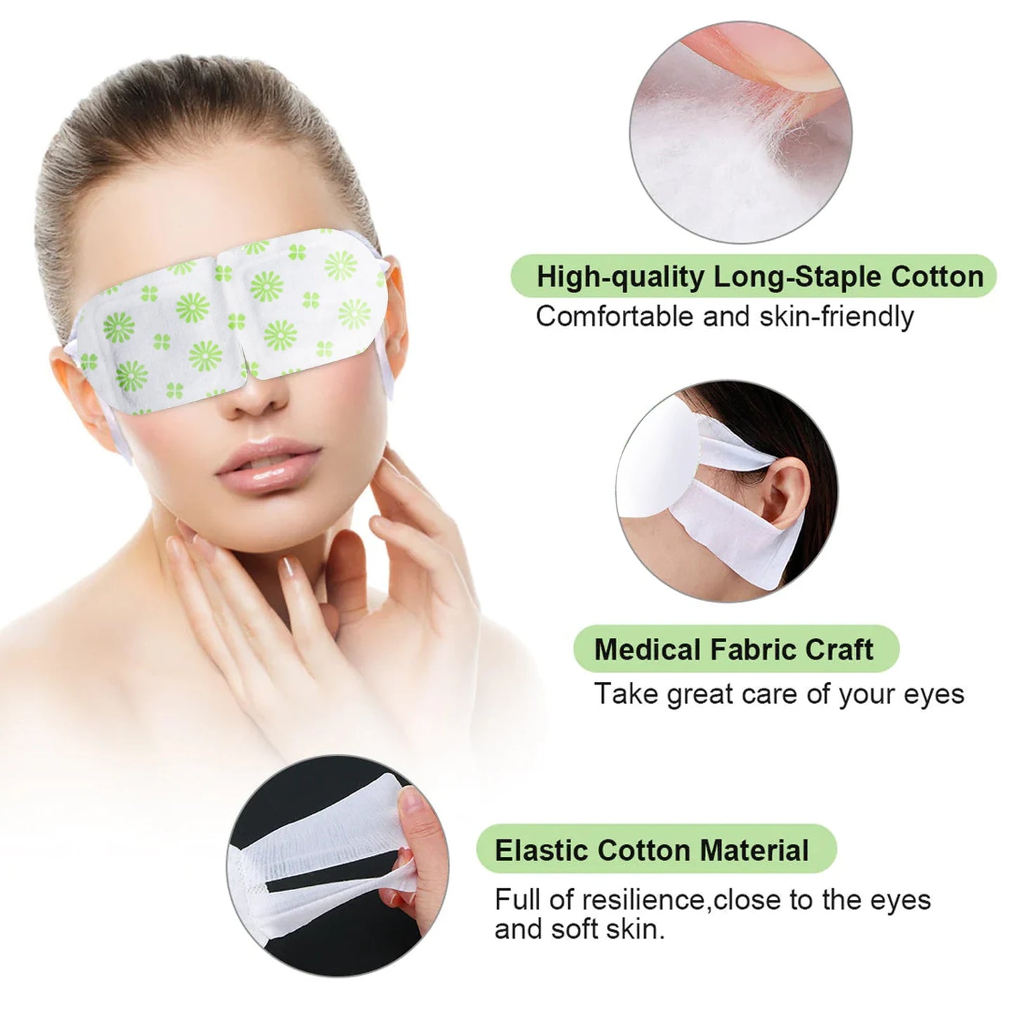 Eelhoe Herbal Steam Eye Mask Relieve Fatigue Soothe Eye Discomfort Fade Dark Circles Nourish Moisturizing Hot Compress Eye Mask