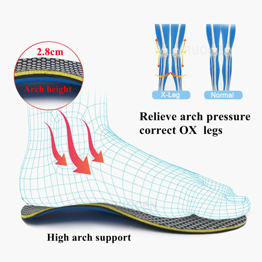 EVA Orthopedic Insoles Orthotics Flat Foot Health Sole Pad For Shoes Insert Arch Support Pad For Plantar Fasciitis Men Woman