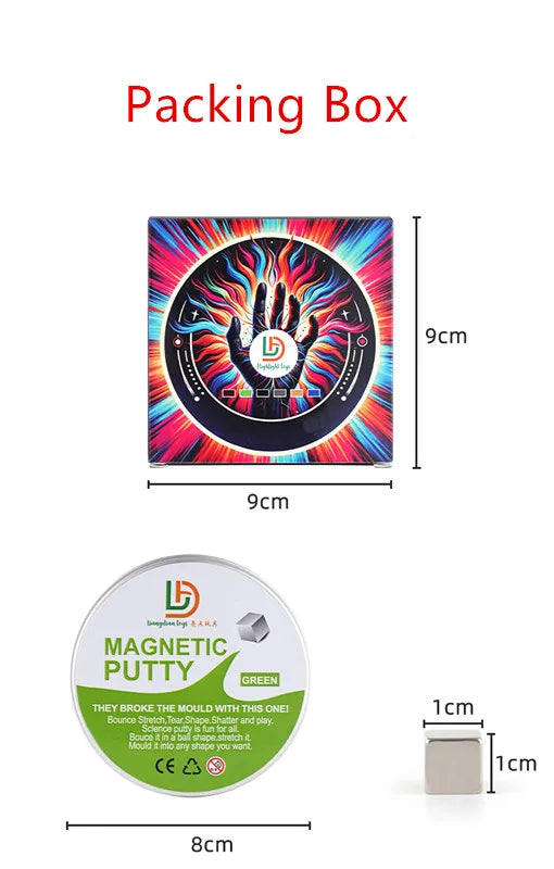 Highlight Toys Magnetic Slime Putty, Soft Magic Slime Hand Therapy Putty Fidget Game Stress Relief Thinking Educational Toy