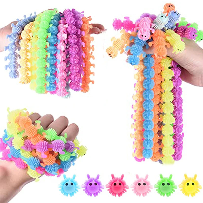 5/30PCS Funny Stretch Sensory Toys Unicorn Caterpillar Dinosaur Alpaca Kawaii Fidget Toys Stress Relief Gifts for Children Adult