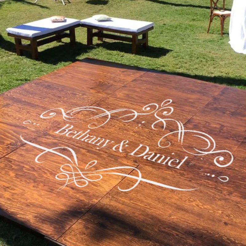 Custom Made Design Wedding Dance Floor Decor Vinyl Decals Party Favors Aisle Runner Sticker Wedding Monograms Personalized S620