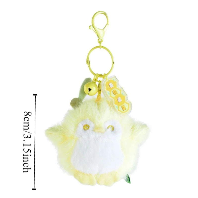 PP Cotton Penguin Plush Keychains Fluffy Soft Fruit Scented Plush Toy Pendant Comfortable Hanging Decoration