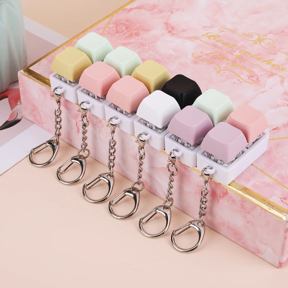 Keyboard Fidget Toy Fidget Clicker 2 Keys Finger Clicker Toys Mechanical Keyboard Fidget Button for Adults Anxiety Decompression