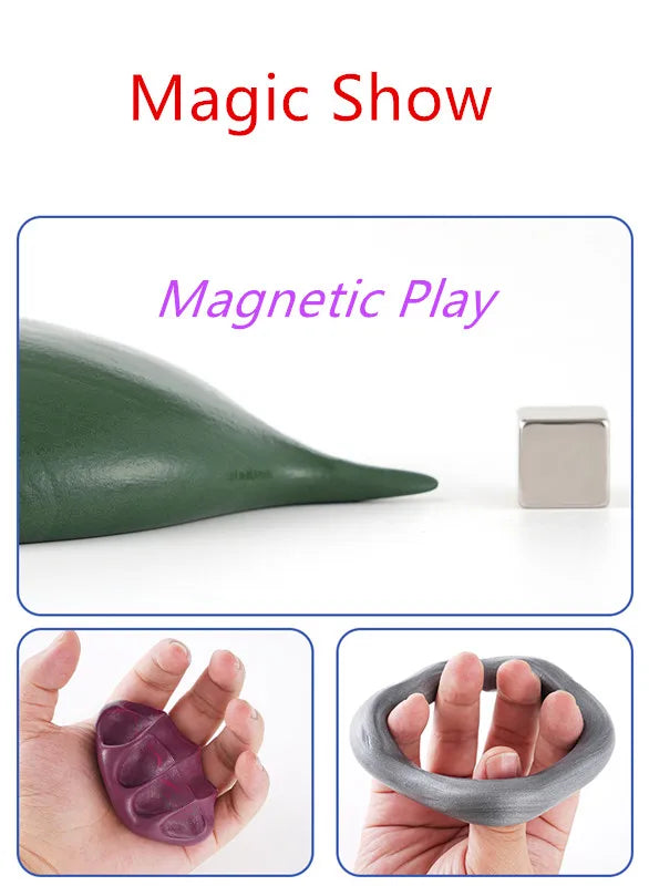 Highlight Toys Magnetic Slime Putty, Soft Magic Slime Hand Therapy Putty Fidget Game Stress Relief Thinking Educational Toy