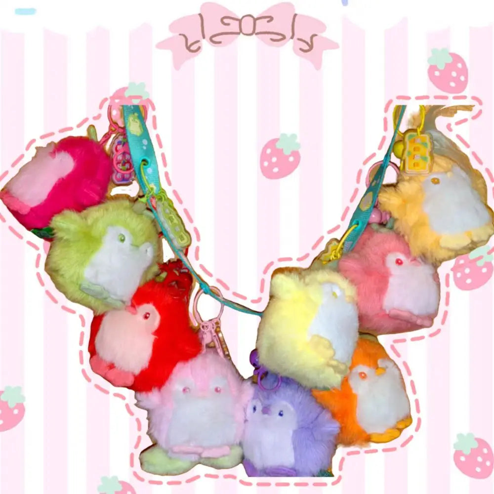 PP Cotton Penguin Plush Keychains Fluffy Soft Fruit Scented Plush Toy Pendant Comfortable Hanging Decoration