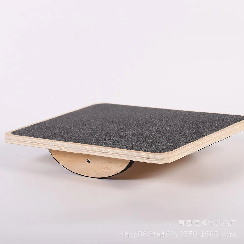 Manufacturers Supply Wooden square Balance Board Yoga Fitness Pedal Training Equipment Wooden Toys Twist Board