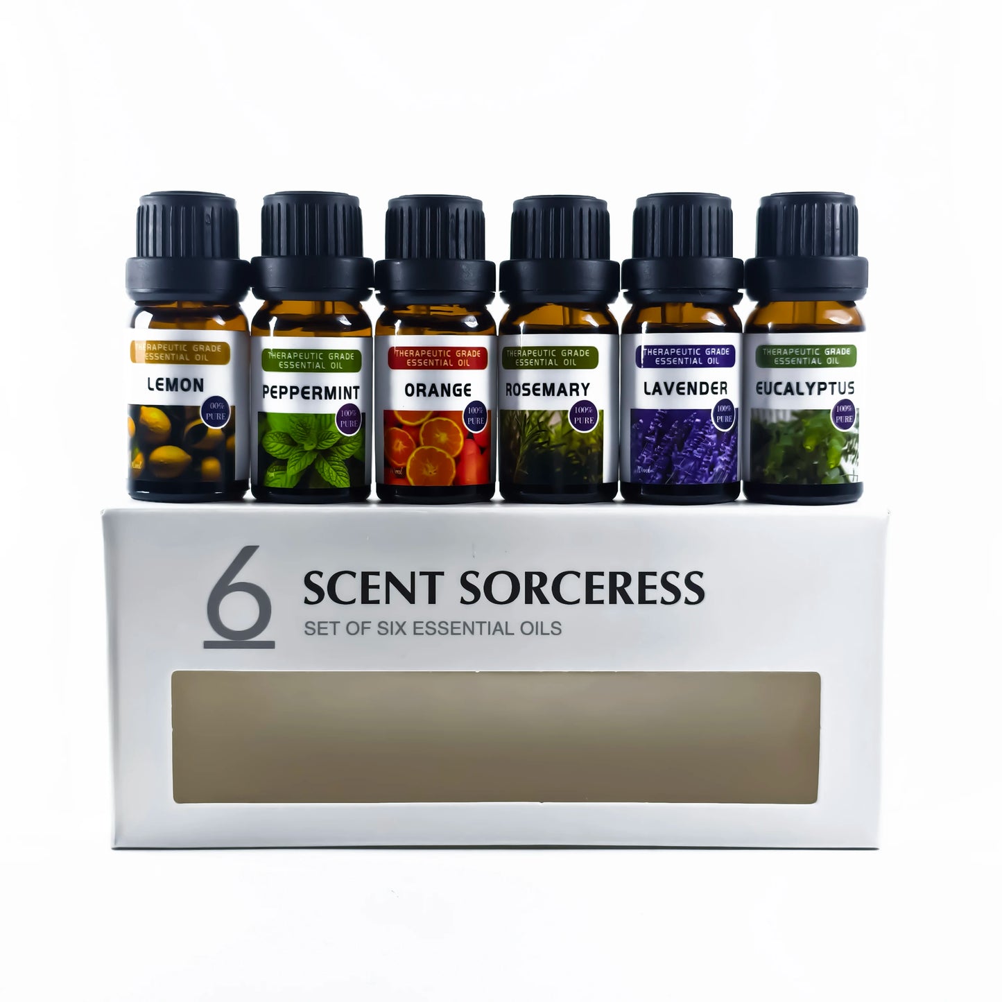6pcs/Set 100% Sweet Orange Eucalyptus Lavender Essential Oil Perfume Ladies Body Massage Spa Aromatherapy Essential Oils Set