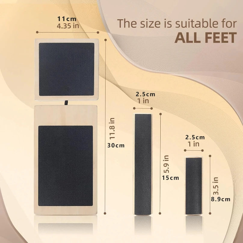 Single Foot Balance Board Ankle Strengthener Exerciser Sprained Non-slip Wood Wobble Board Physical Therapy Posture Corrector