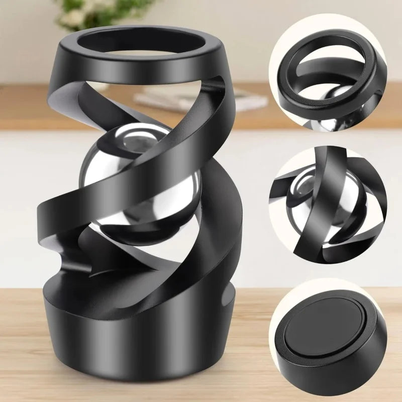 Magnetic Levitation Anti-Gravity Spinning Gyroscope Metal Desk Fidget Toy for Stress Relief Anxiety Hypnotic Floating Ornament