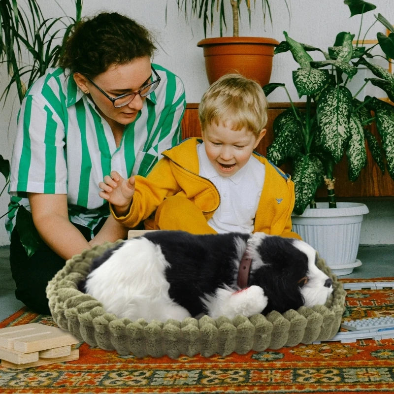 Sleeping Dog Toy Realistic Sleeping Plush Breathing Dog Animal Dolls Stuffed Toy Wholesale