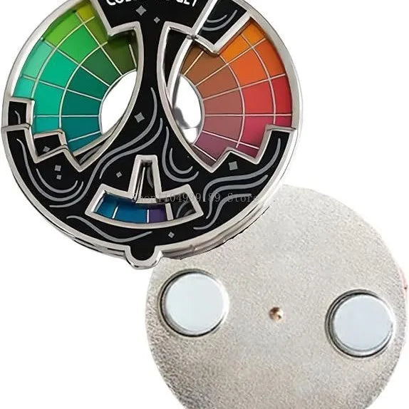 Color Wheel Fidget Enamel Pin Rotating Spinner Brooch Creative Metal Accessory for Stress Relief Art Lovers Backpack Jacket
