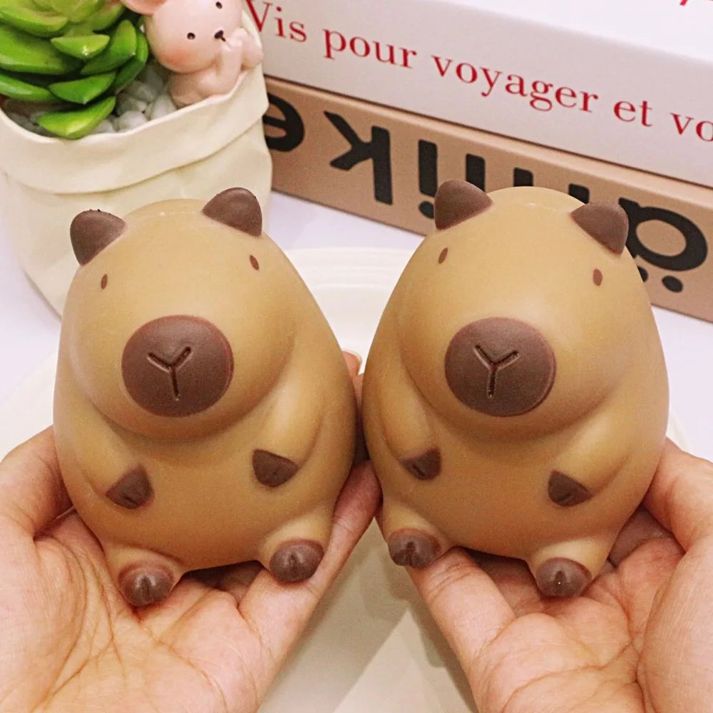 Cartoon Capybara Squeeze Toys Creative Pinch Stress Relief Decompression Toys Slow Rebund Fingertip Fidget Sensory Toy