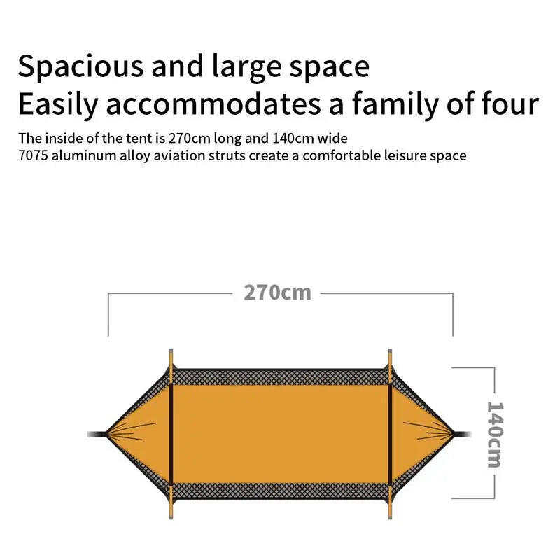 Swing Hammock Anti-rollover Outdoor Hammock Bed Undertake 440lb Sun Protection Kids Hammock Tent With 360 Degree Protection Camp