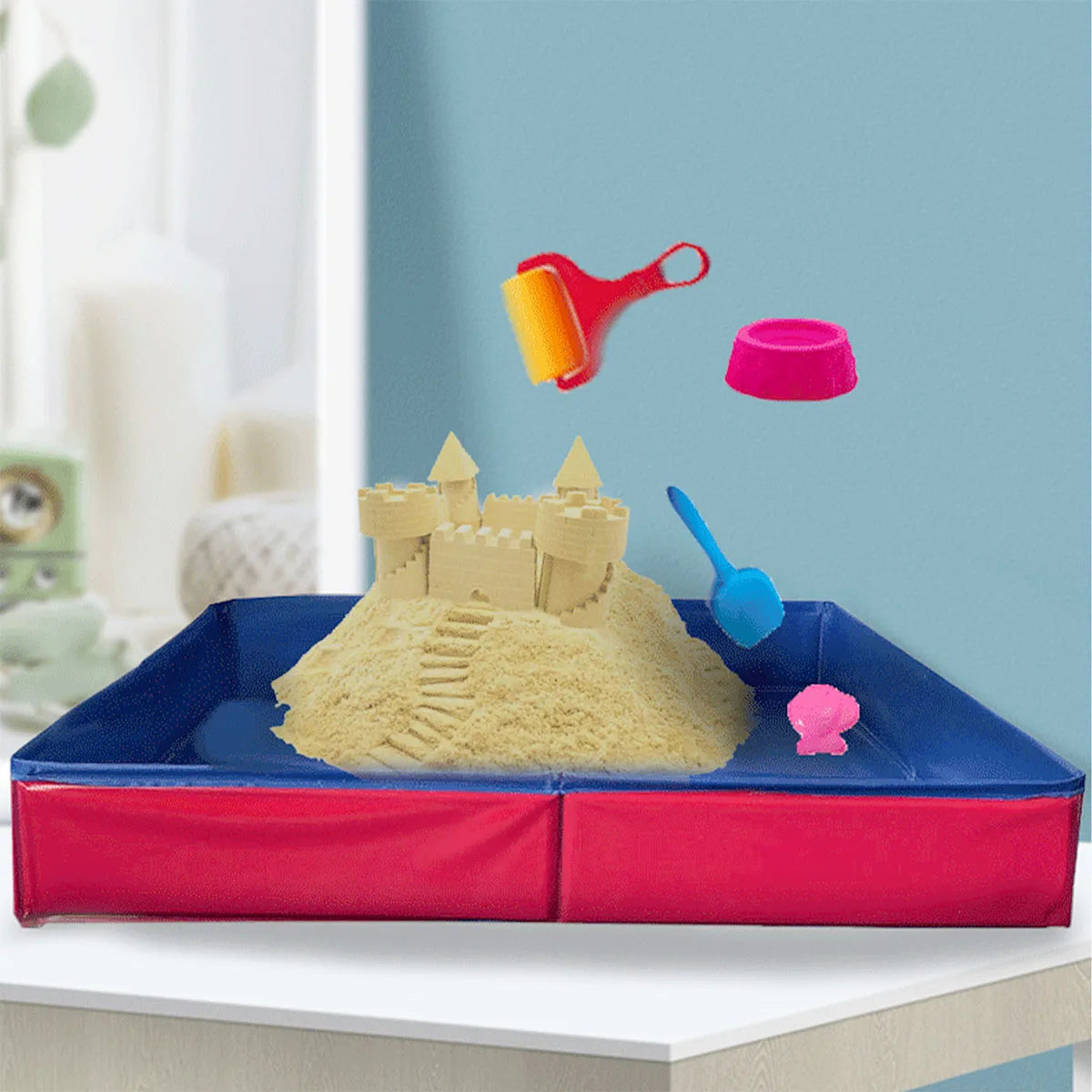 Children's Sandbox Toys Kids, Sensory Sand Table Toys Classroom Indoor Outdoor Backyard for Girl and Boys 3 Years Old and Above