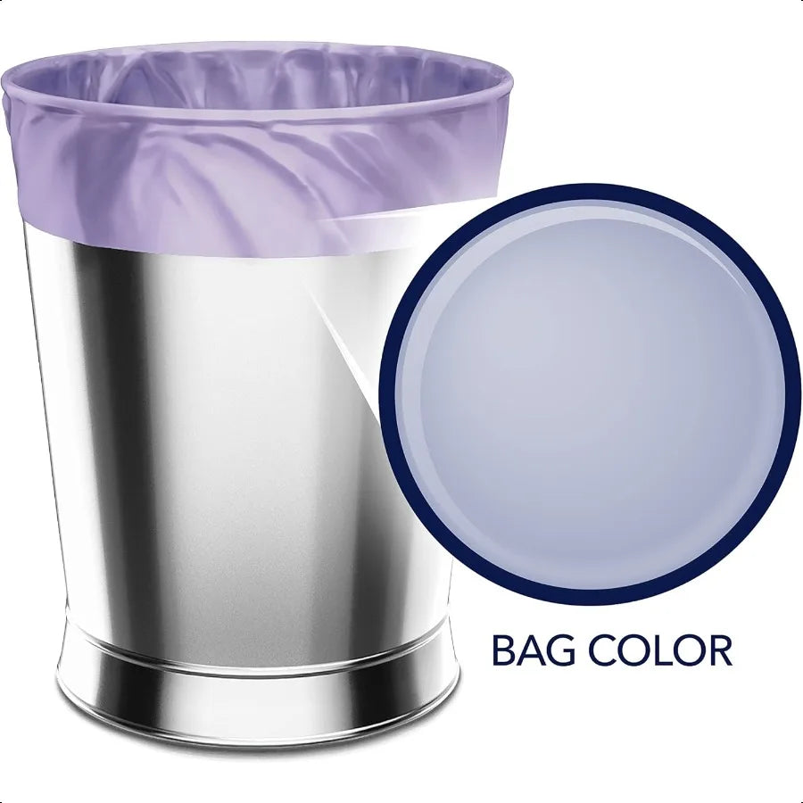 Small Trash Bags 4 Gallon 80 Bags 1 Pack of 80 Count Twist Tie Lavender Bag with Lavender Scent with Microban