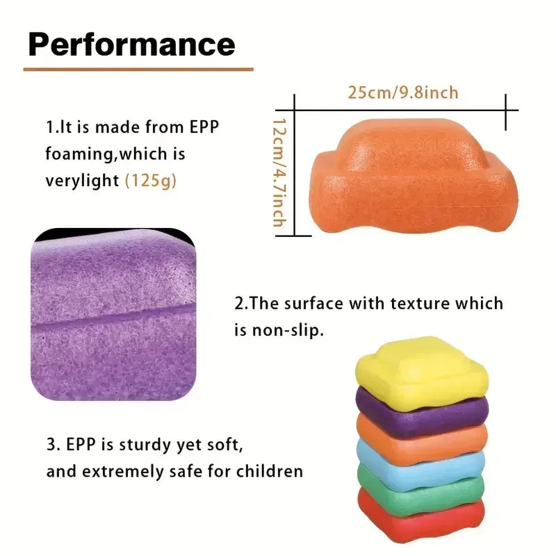 New Rainbow River Crossing Stone Sensory Integration Training Equipment Children's Balance Toys Kindergarten Teaching Aids Gifts