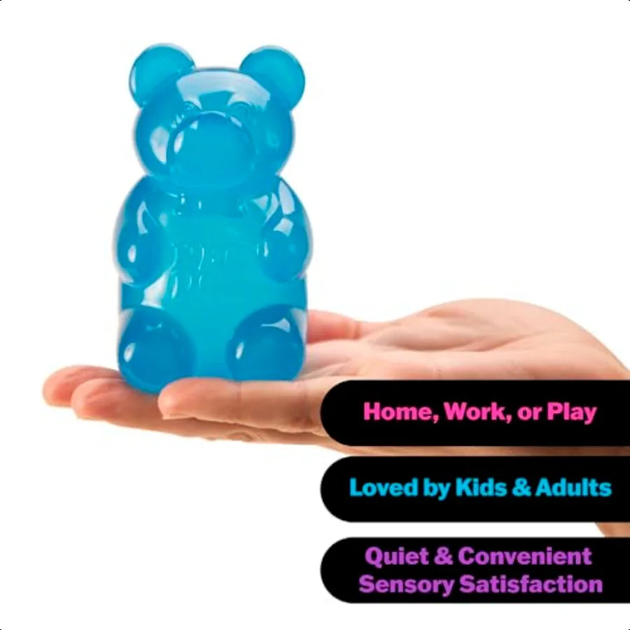 NeeDoh Gummy Bear Sensory Fidget Toy with JellyLike Filling 3.5 Tall Colors May Vary Pack of 1