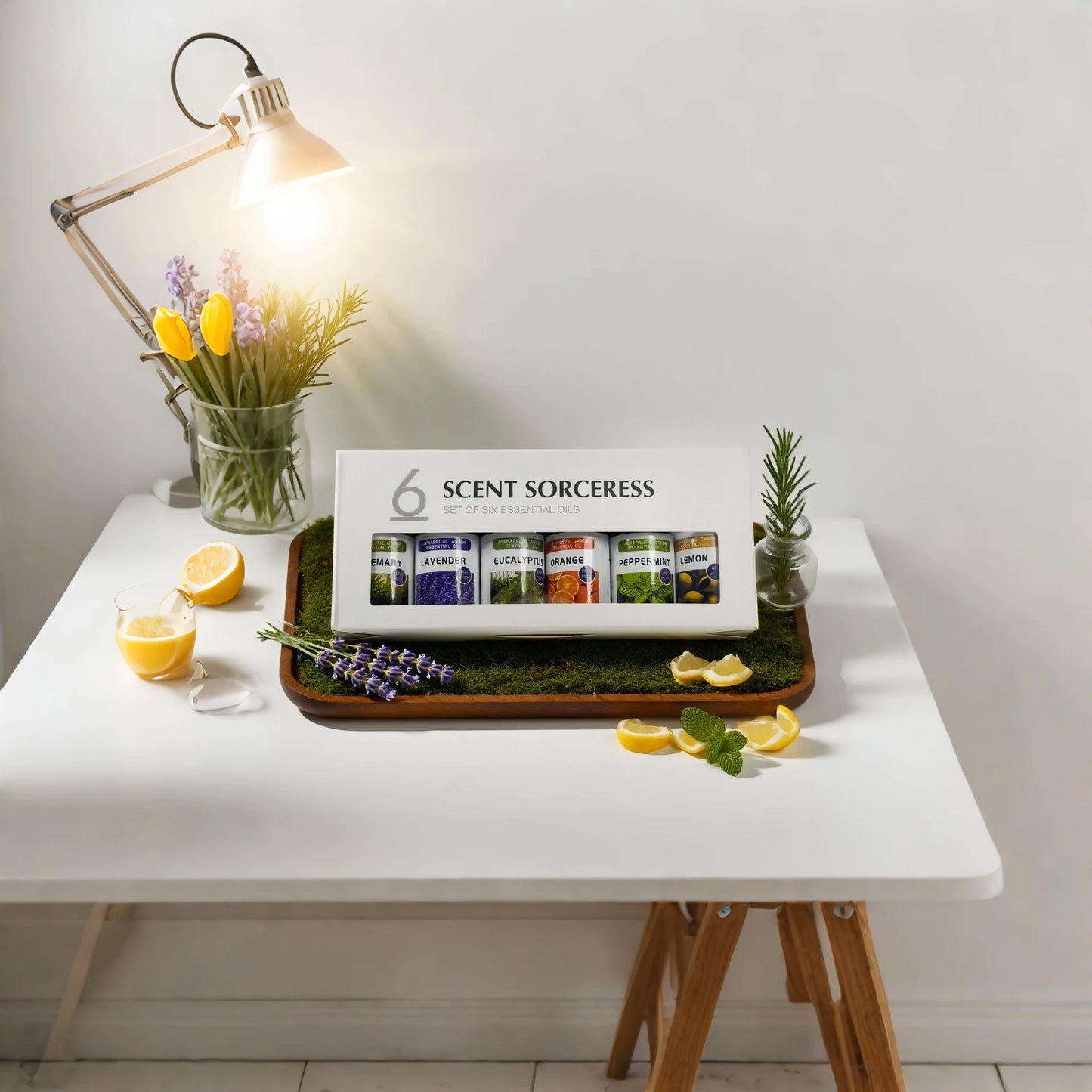 6pcs/Set 100% Sweet Orange Eucalyptus Lavender Essential Oil Perfume Ladies Body Massage Spa Aromatherapy Essential Oils Set