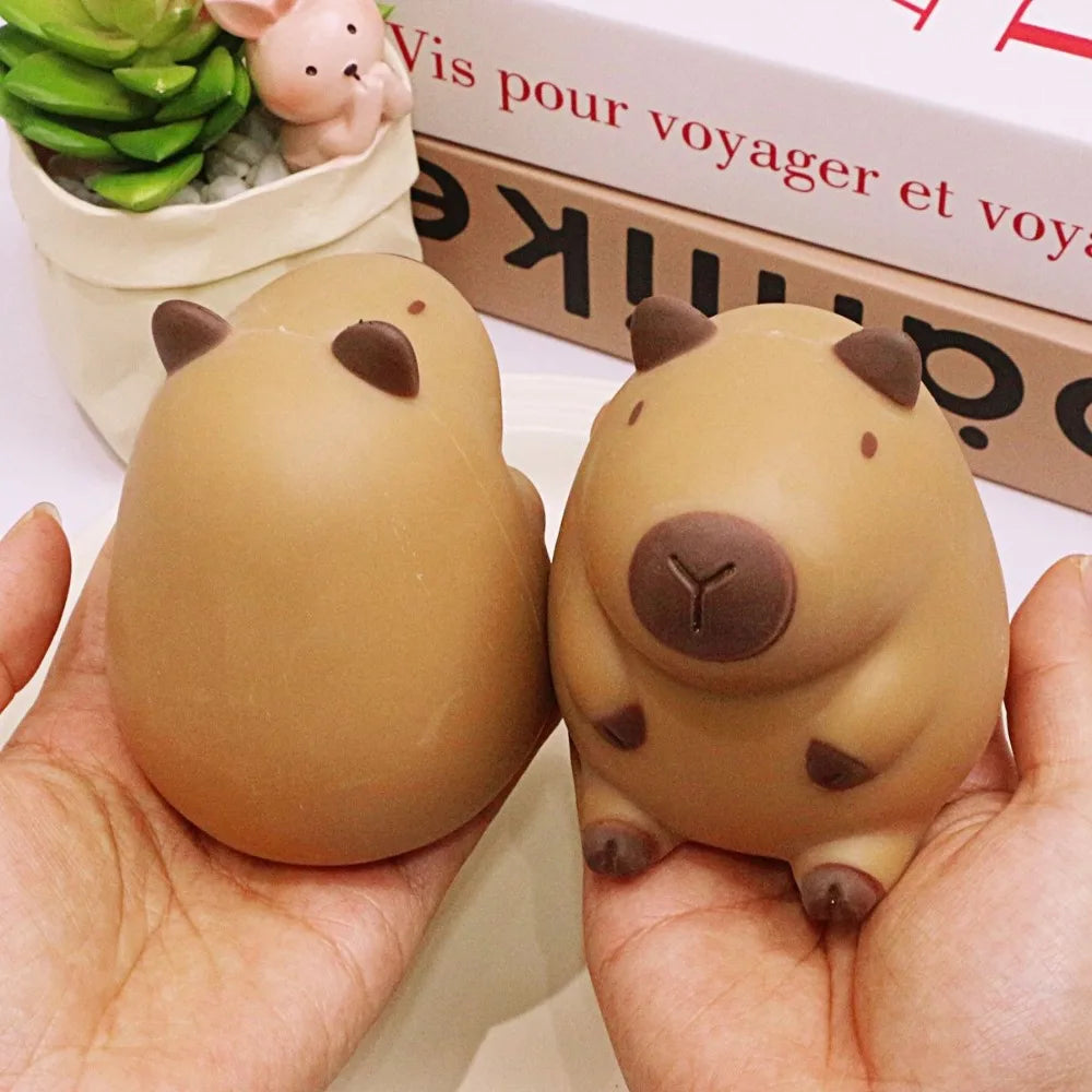 Cartoon Capybara Squeeze Toys Creative Pinch Stress Relief Decompression Toys Slow Rebund Fingertip Fidget Sensory Toy