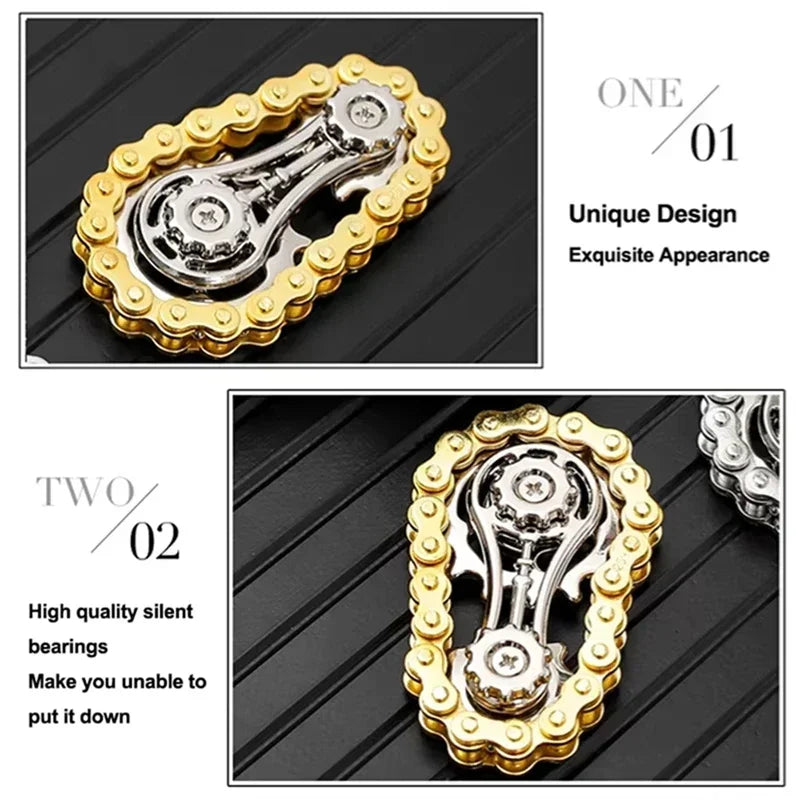 Metal Hand Spinner Chain Gear Toys Metal Fidget Spinner Adult Edc Fidget Focus Adhd Tool Office Stress Relief Toys