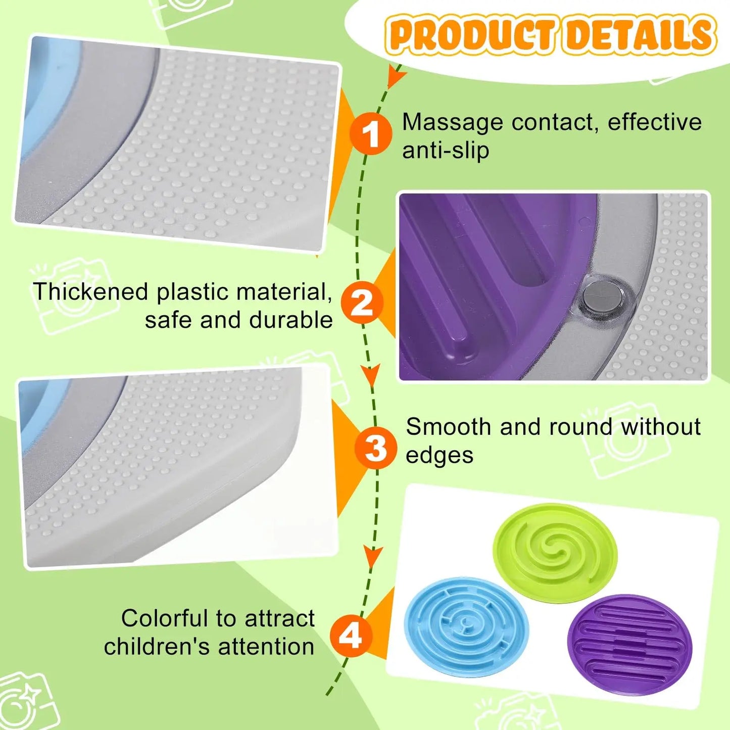 Labyrinth Balance Board Labyrinth Disks Plastic Rocker Maze Board with 2 Beads Wobble Disk Sensory Training Toys Twist Board