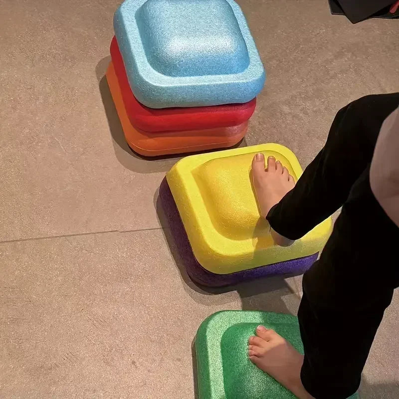 New Rainbow River Crossing Stone Sensory Integration Training Equipment Children's Balance Toys Kindergarten Teaching Aids Gifts