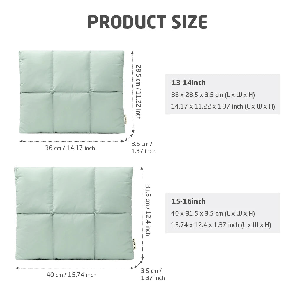 Puffy Laptop Sleeve Bag 13.3 14 15.6 16 inch For MacBook Air Pro Notebook Pouch for Lenovo Asus HP Dell Portable Bag Cover Case