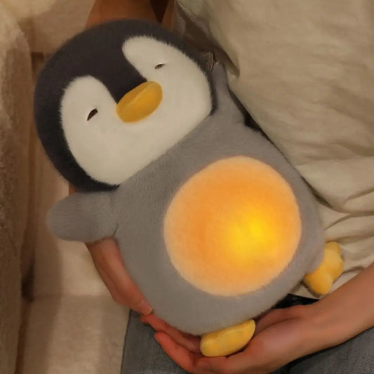 Simulation Penguin Breathing Toy Music Lights Stuffed Animal Breath Penguin Plush Toys 30cm Funny Penguin Soothes Plush Toy