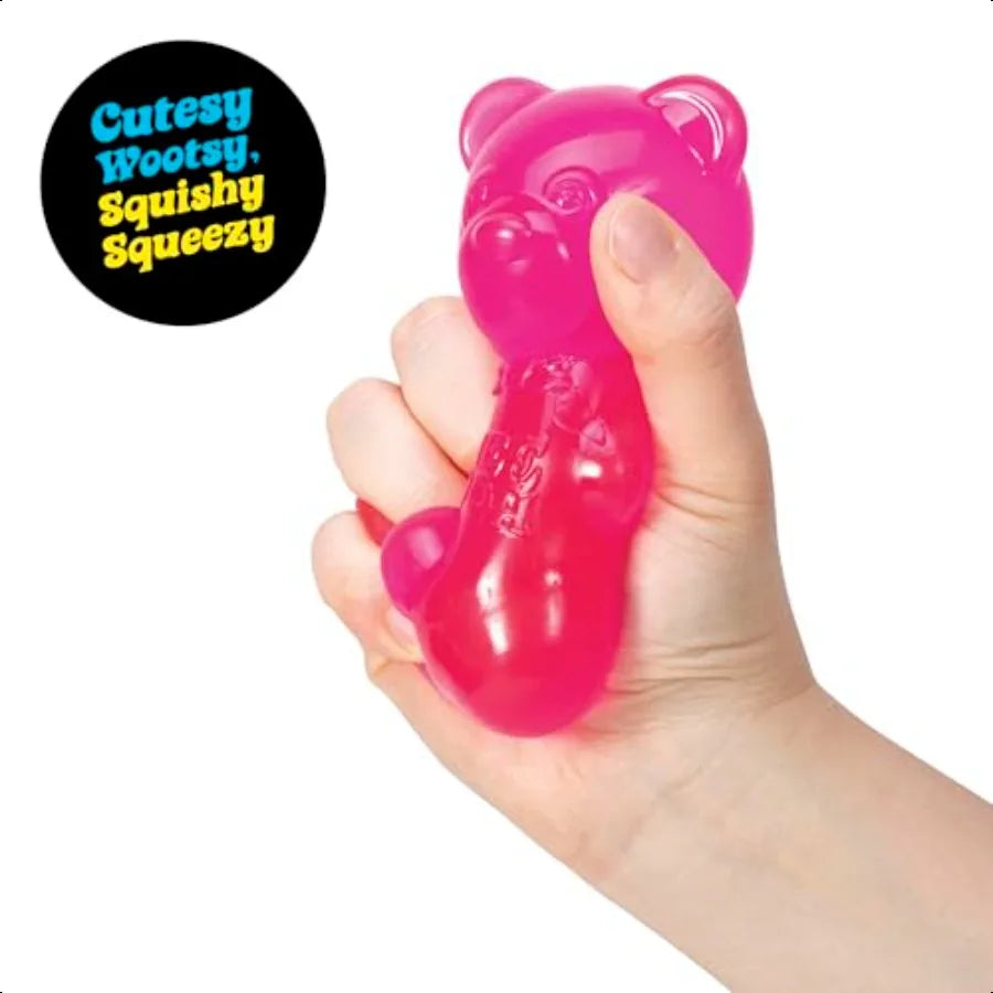 NeeDoh Gummy Bear Sensory Fidget Toy with JellyLike Filling 3.5 Tall Colors May Vary Pack of 1