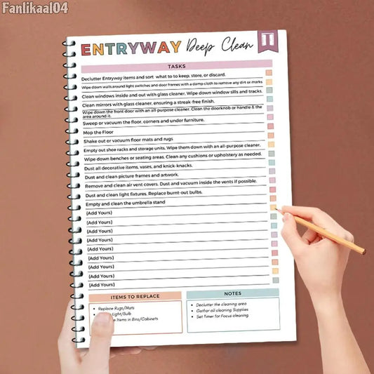 ADHD Cleaning Planner Cleaning Schedule and Checklist Organizer Chore Chart Notebook for Home Family Cleaning Tasks – Comfort‑First Design | Sensory Style