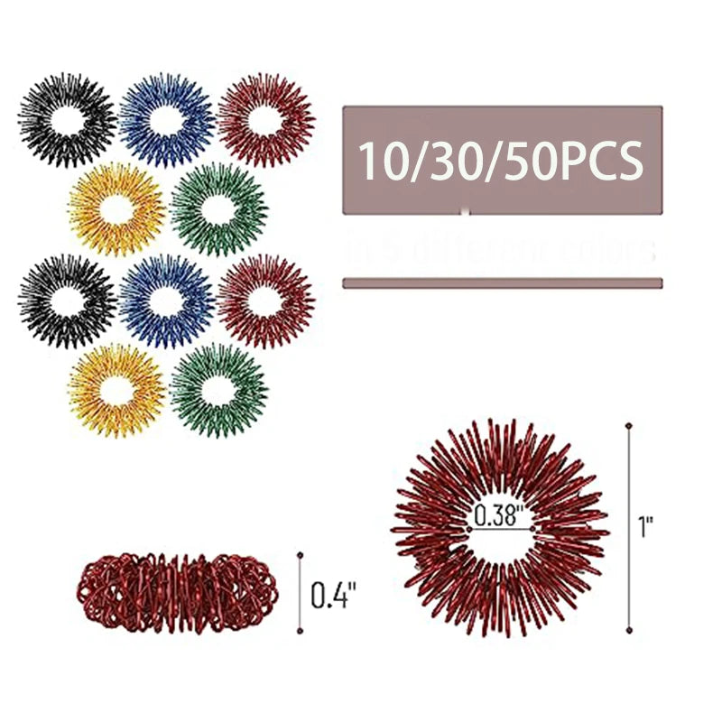 10/30/50PCS Rings Sensory Toys ADHD Autism Stress Relief Fidget Ring Silent Stress Reducer Fidget Toys for Kids Adults