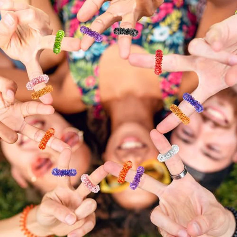 10/30/50PCS Rings Sensory Toys ADHD Autism Stress Relief Fidget Ring Silent Stress Reducer Fidget Toys for Kids Adults