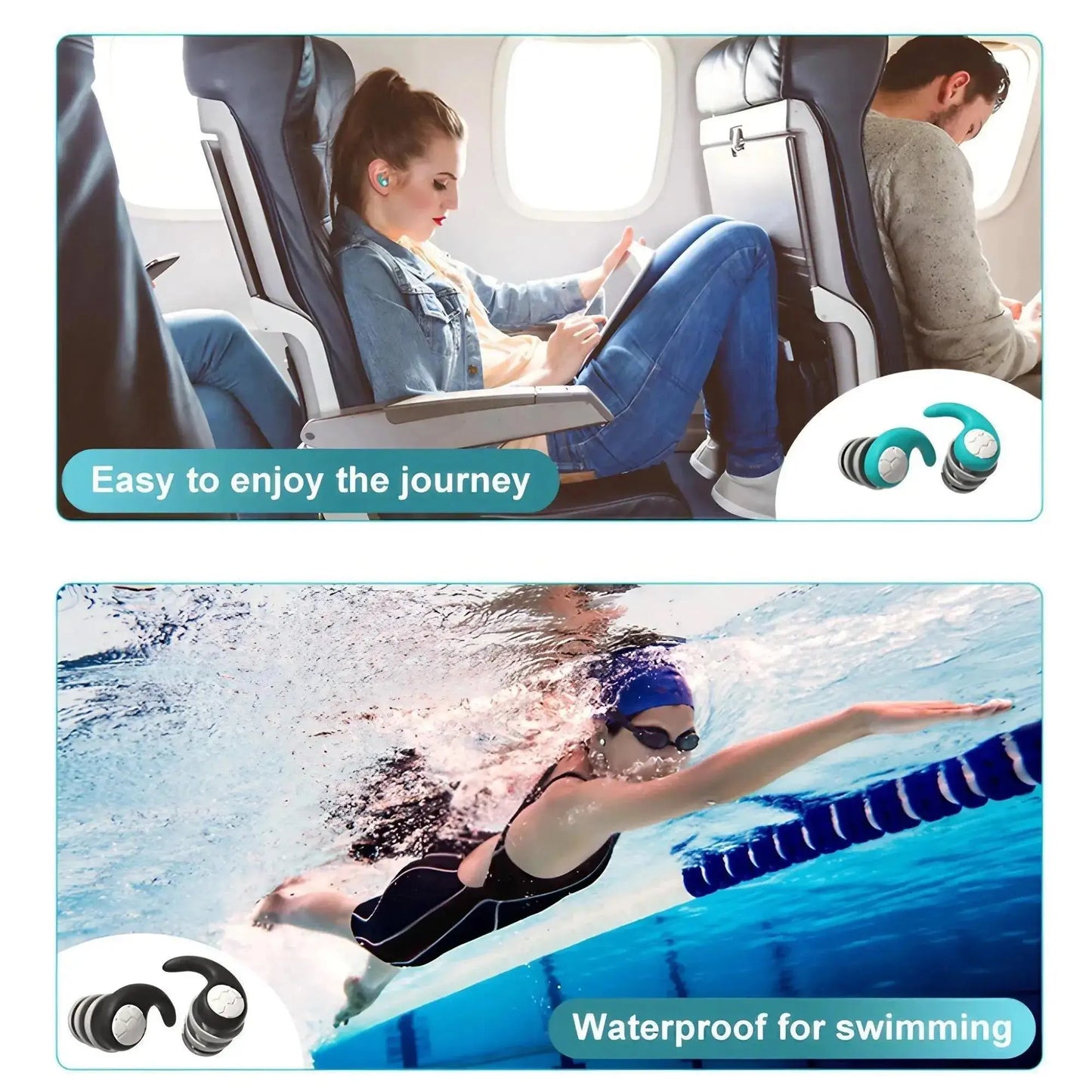 Sleeping Ear Plugs Noise Reduction Silicone Waterproof Earplug Professional Soundproof Earplug Three-Layer Mute Filter for Ears