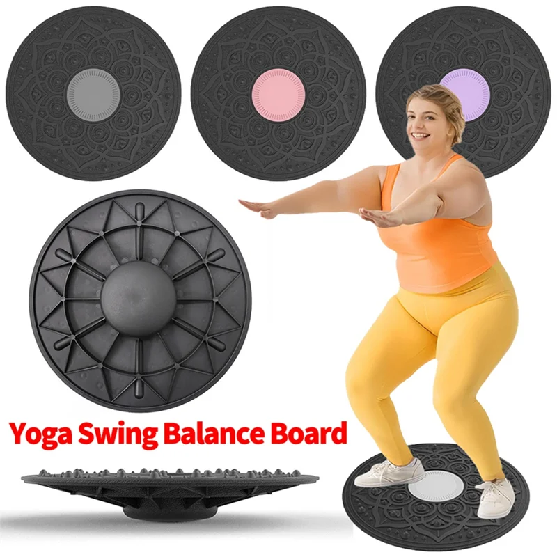 ABHQ-Yoga Swing Balance Board Wobble Non-Slip For Core Training Body Exercise Exerciser