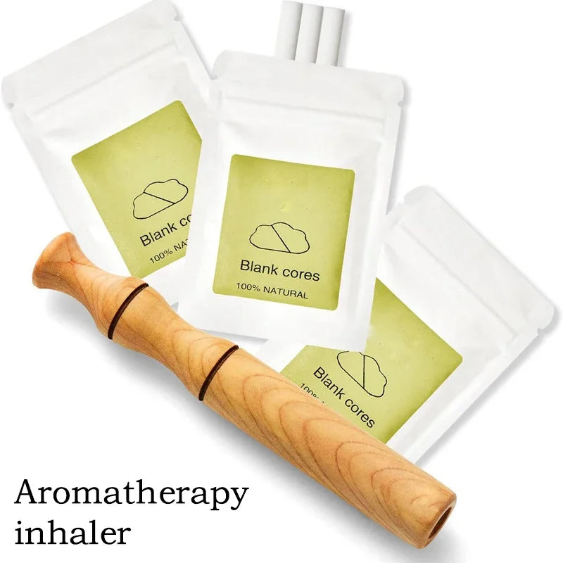 Aromatherapy Inhaler For Essential Oil, Quit Smoking Inhaler Stick, Wooden Personal Diffuser For Essential Oils