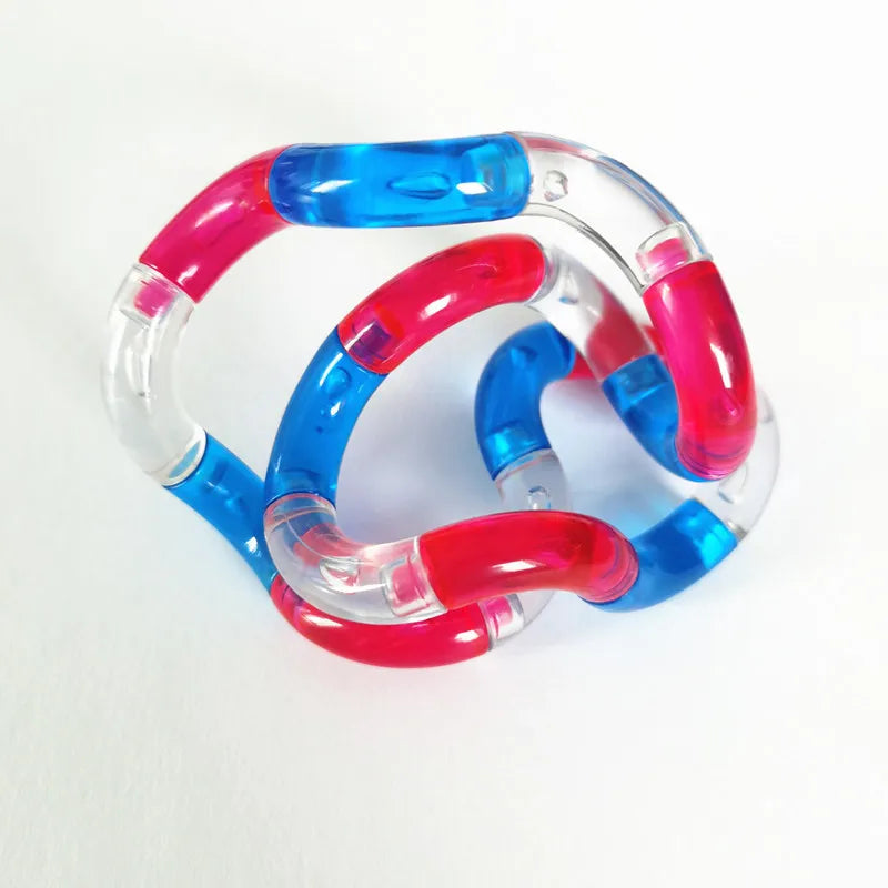 Deformable Rope Fidget Toy Deformation Rope Knot Pressure Stress Relief Toys Rrainbow Color Anti Stress Deformable Rope