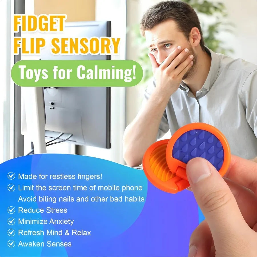 Fidget Toys Adults Sensory Toys for with Autism Anxiety Relief Items for ADHD Str Relief Fun Fidgets for Teens Textured and Fli