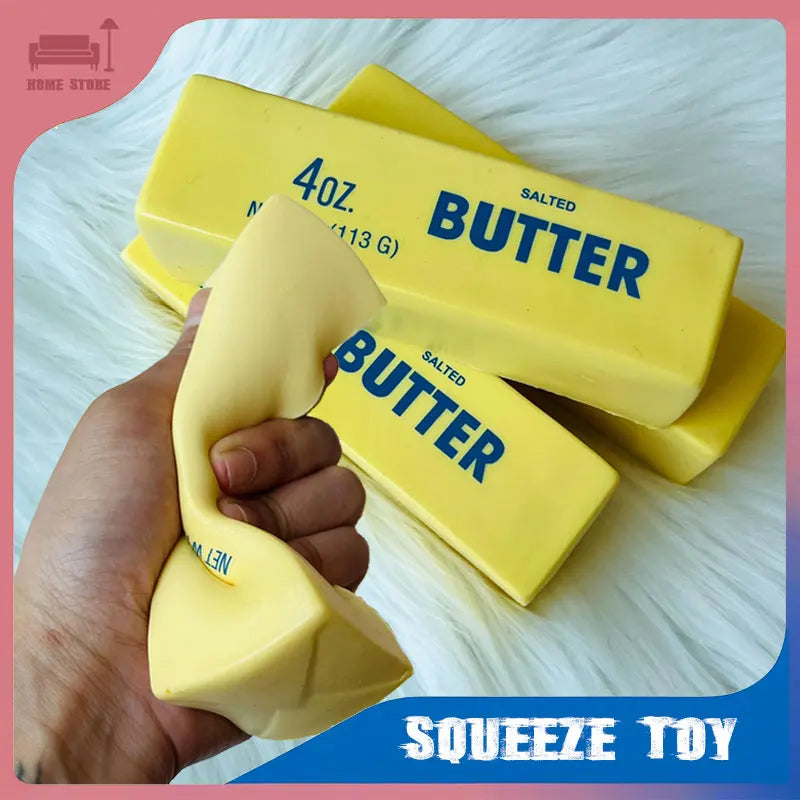 Butter Stick Squeeze Toy Slow Rebound Foam Brick Squishy Anti Anxiety Stress Relief Toys Anti Stress Release Hand Relax Toy Gift