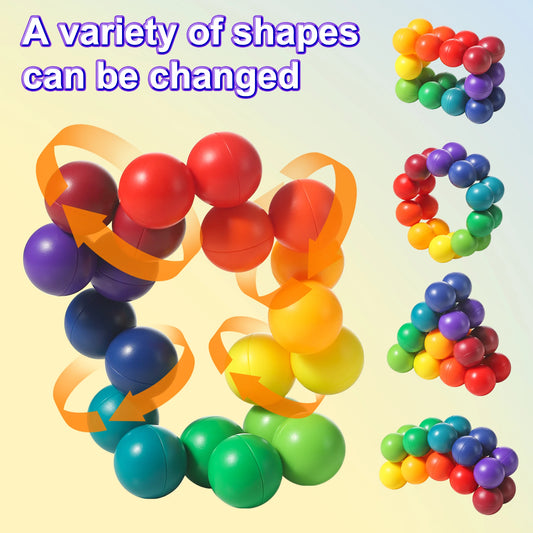 AIUAZA autistic children's sensory toys, travel stress relief toys, rainbow ball quiet toys, fingers creative toys