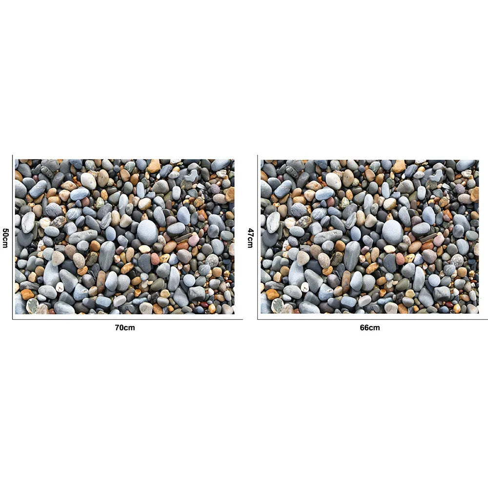 Cobblestone 3D Floor Stickers Removable Anti-slip PVC Sticker Wallpaper For Home Bathroom Corridors Kitchen Decoration Stickers