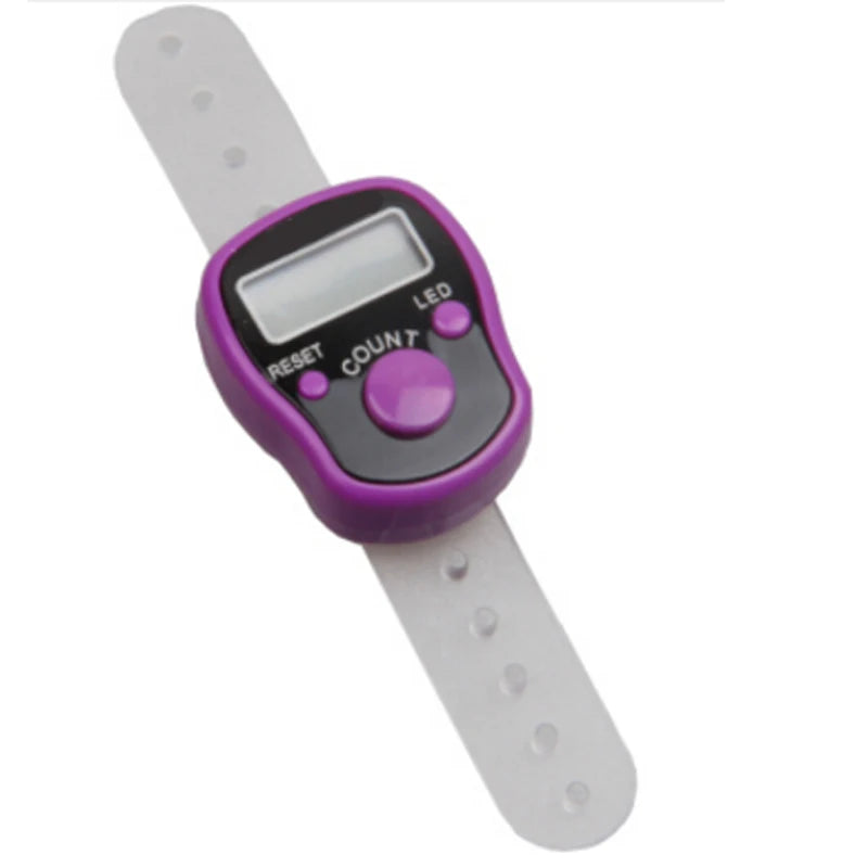 Digital Tally Finger Counter with Led, Colorful Tasbeeh Tasbih 5-Digits Counter Clickers with Led Light, Carry Ring,